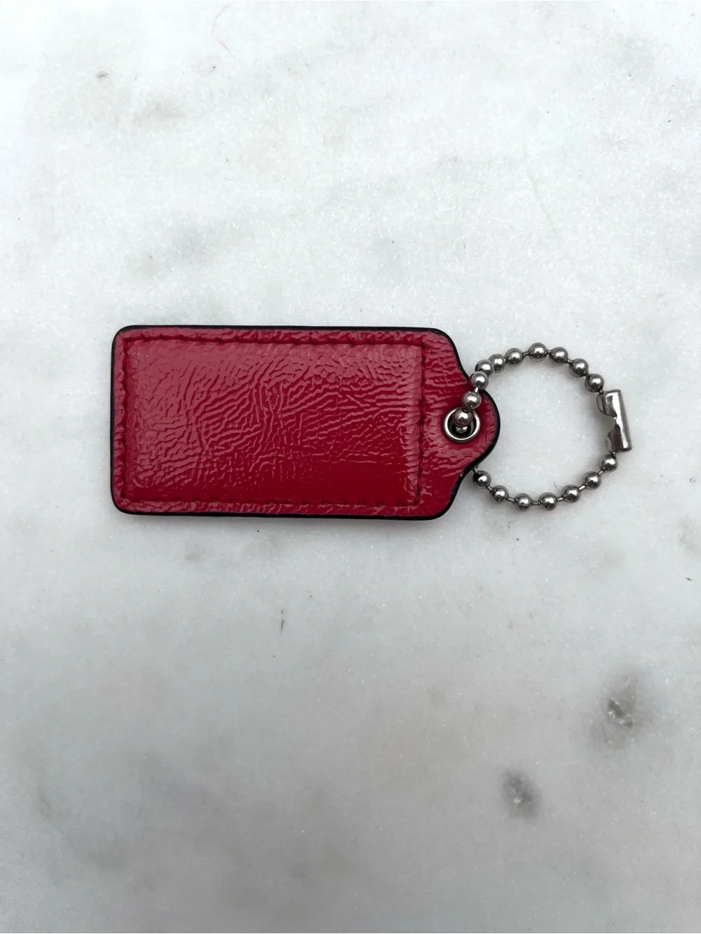 COACH Vintage Patent Leather Hang Tag, Red